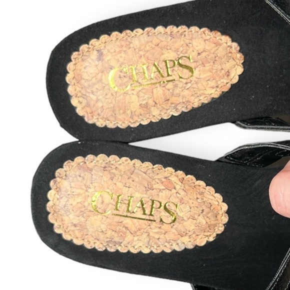 🌻Chaps Penelopi Black Slide-On Comfort Sandal Shoes Size 7.5 - Picture 7 of 11